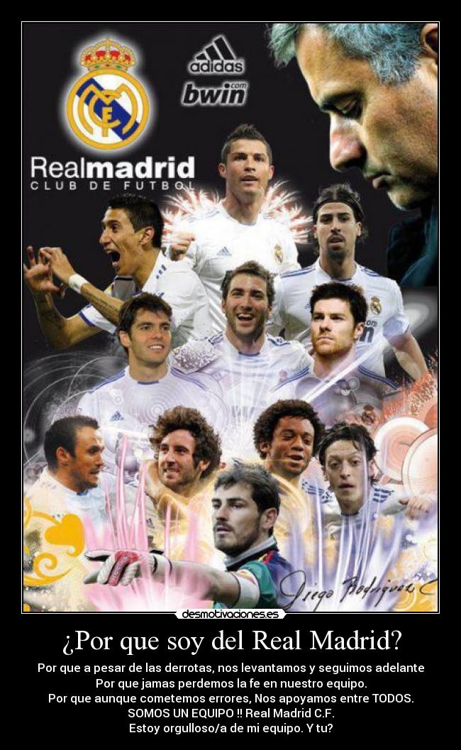 carteles real madrid equipo unidos todos siempre somos orgullo campeones europa espana desmotivaciones