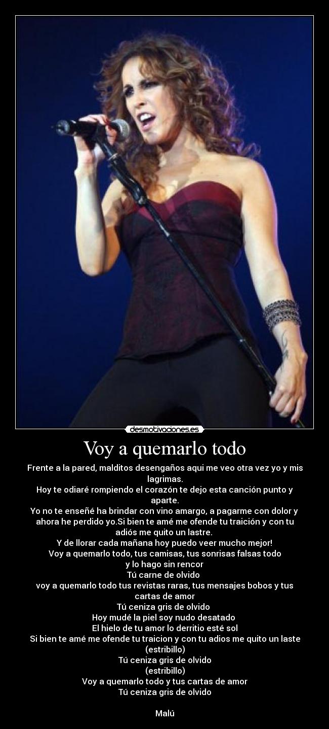 Voy a quemarlo todo -