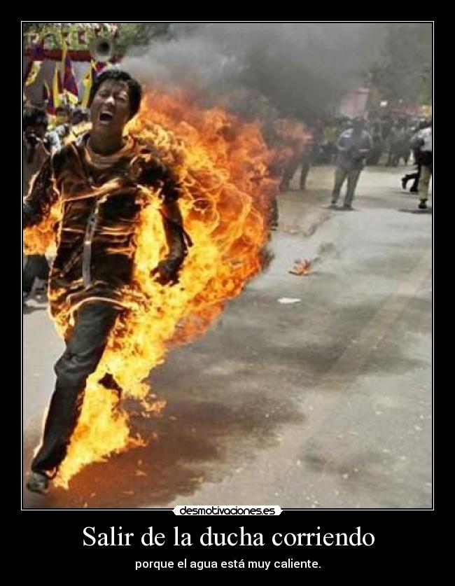 Salir de la ducha corriendo -