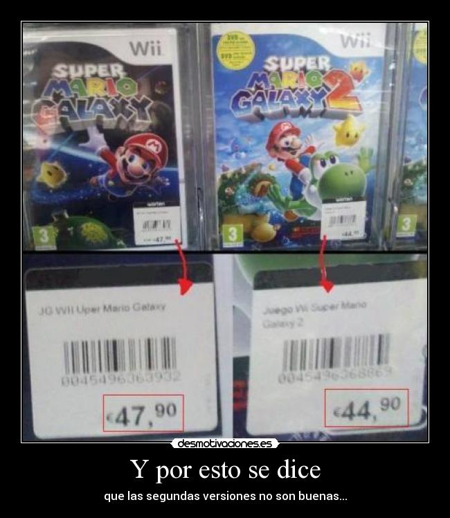Y por esto se dice - que las segundas versiones no son buenas...