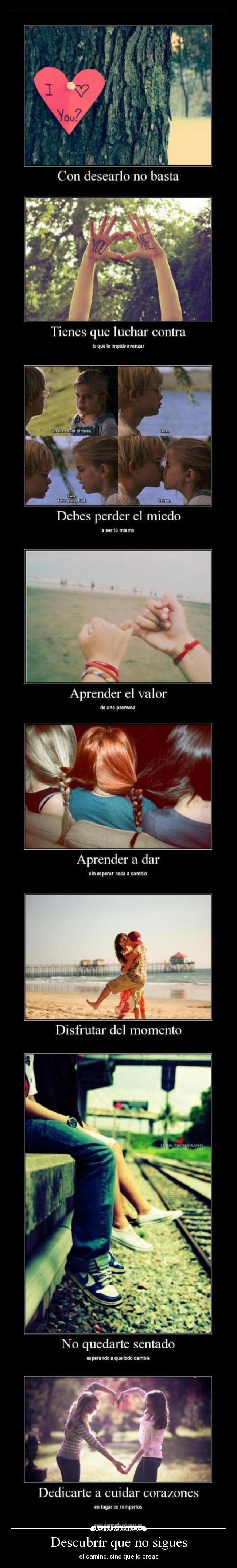 Descubrir que no sigues - el camino, sino que lo creas