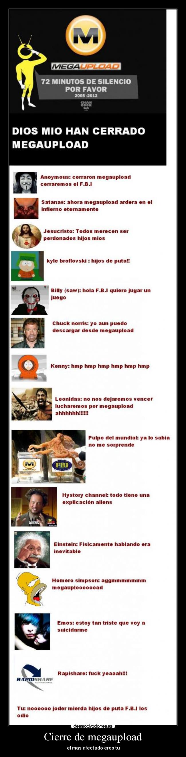 Cierre de megaupload - el mas afectado eres tu