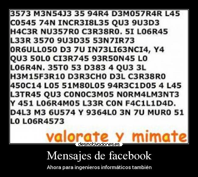 Mensajes de facebook -