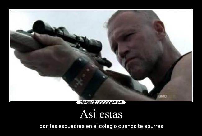 Asi estas - con las escuadras en el colegio cuando te aburres