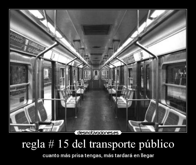 regla # 15 del transporte público -