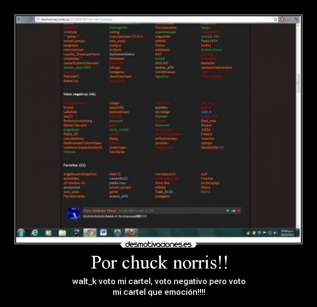 Por chuck norris!! - 