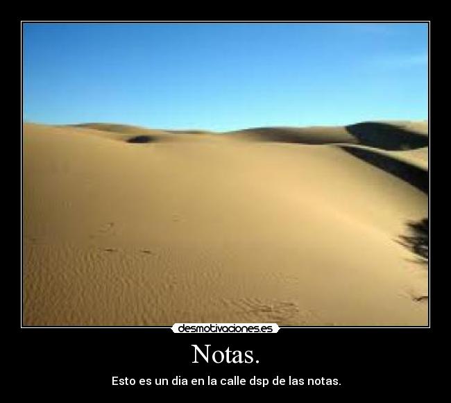 Notas. - Esto es un dia en la calle dsp de las notas.