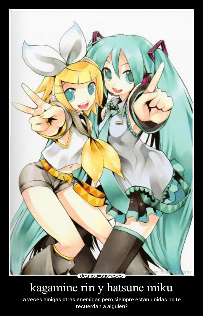 kagamine rin y hatsune miku -