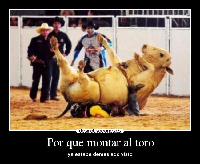 Por que montar al toro -