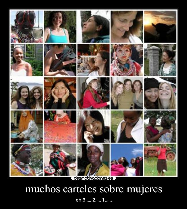 muchos carteles sobre mujeres - 