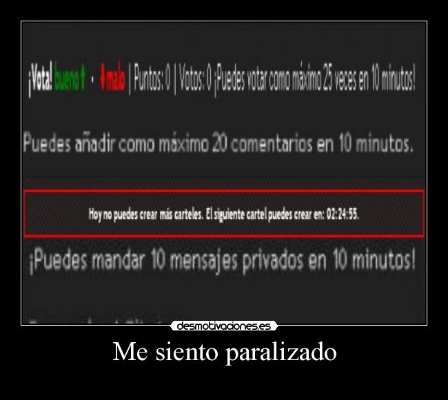 Me siento paralizado - 