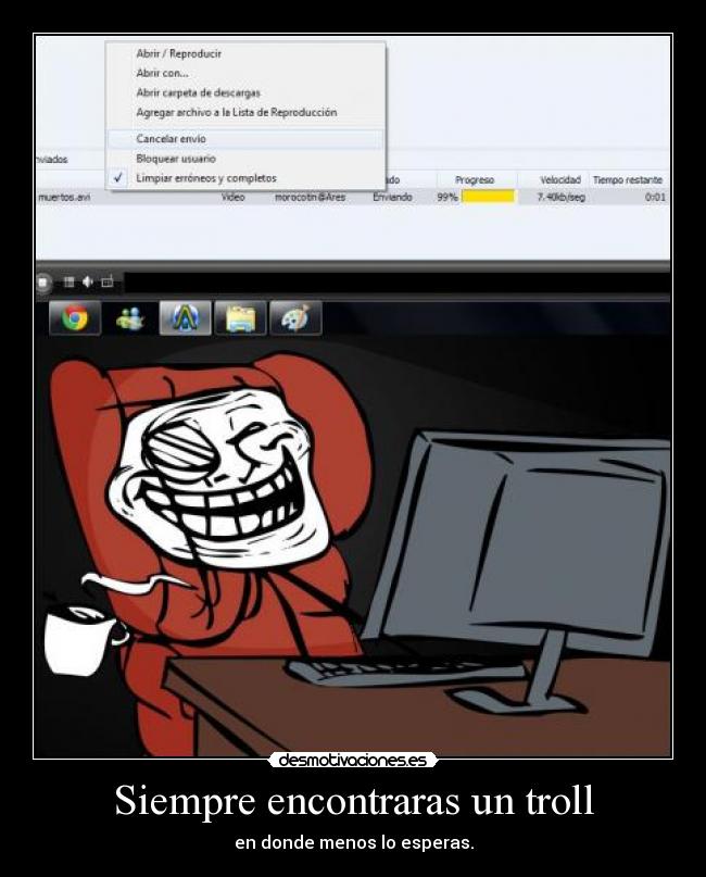 Siempre encontraras un troll - en donde menos lo esperas.