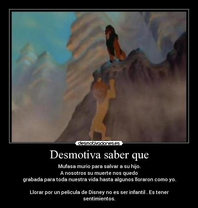 Desmotiva saber que -