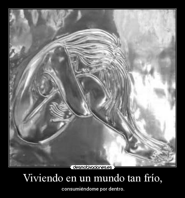 carteles mundo viviendo mundo tan frio desmotivaciones