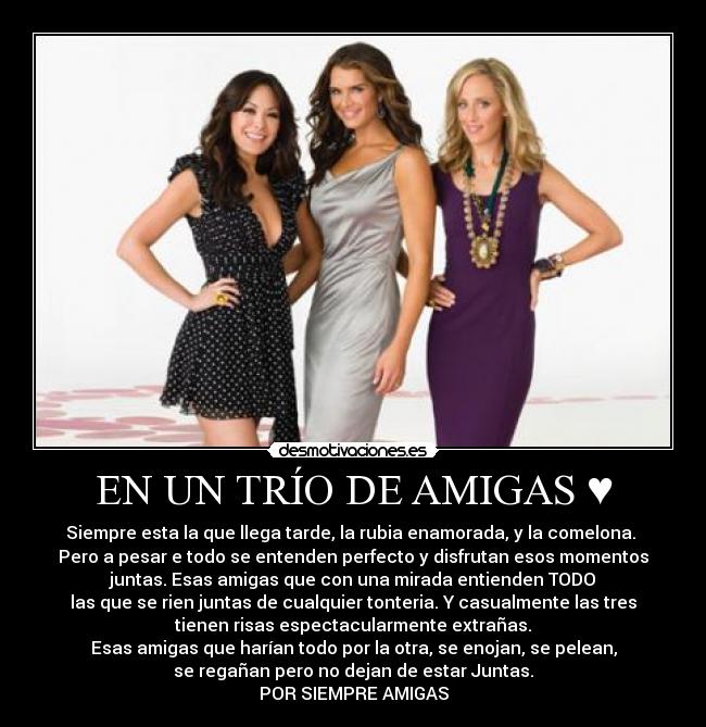 carteles tres amigas desmotivaciones