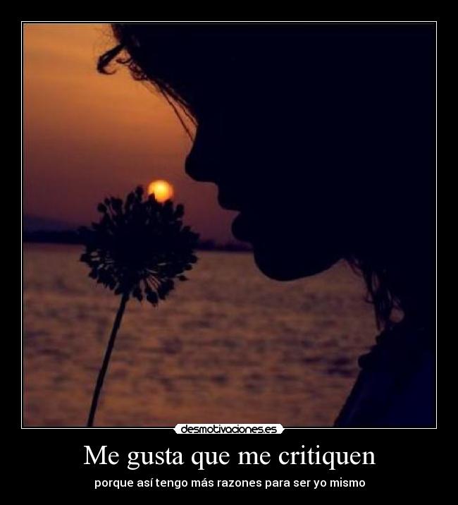 Me gusta que me critiquen - 