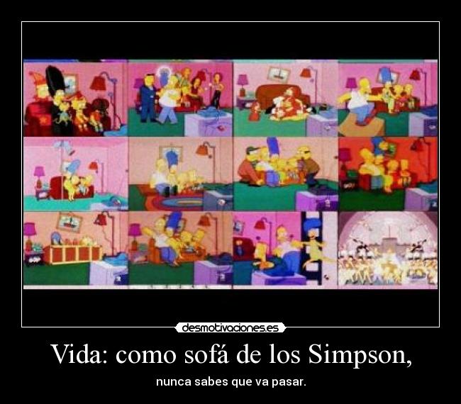 carteles vida sofa los simpson desmotivaciones