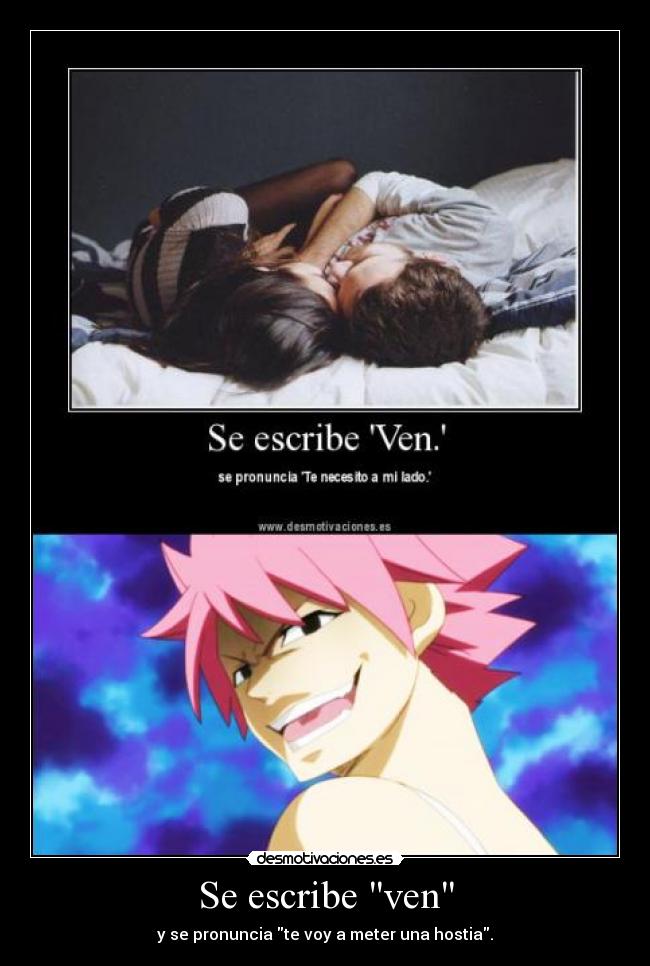 carteles fairy tail natsu dragneel esta mierda que hace falta inspiracion harukaze desmotivaciones