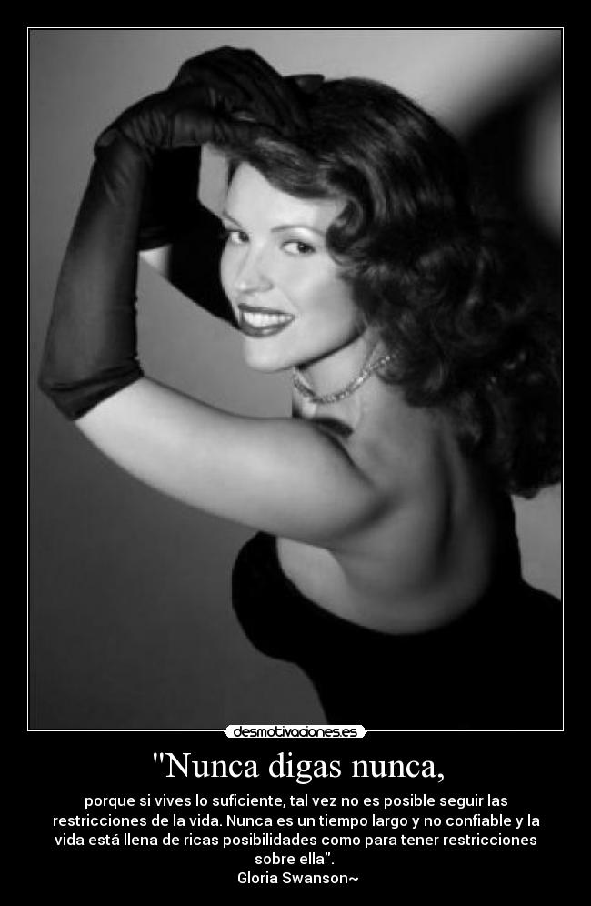 Nunca digas nunca, -