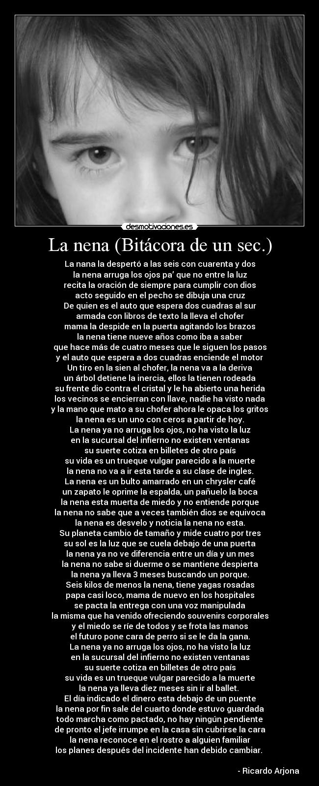 La nena (Bitácora de un sec.) -