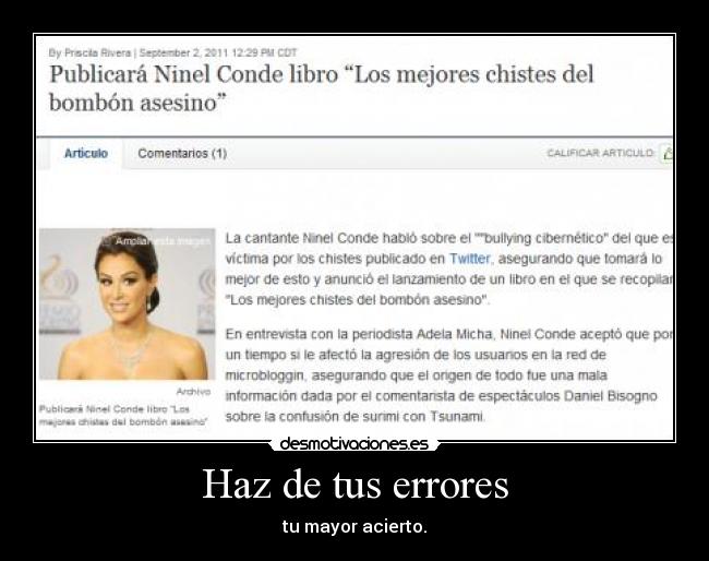 carteles errores acierto mayor hacer ninel conde desmotivaciones