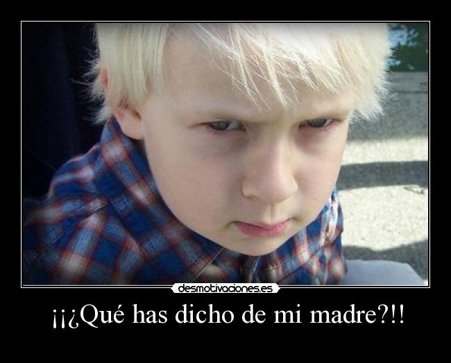 ¡¡¿Qué has dicho de mi madre?!! -