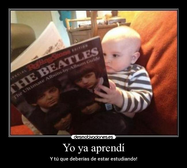 Yo ya aprendí -