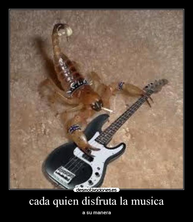 cada quien disfruta la musica -