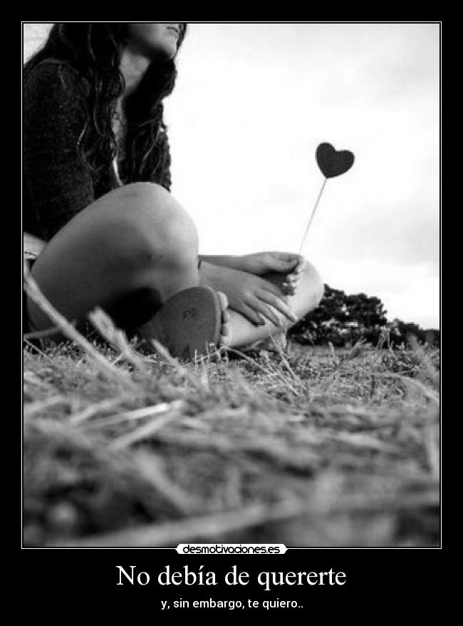 No debía de quererte -