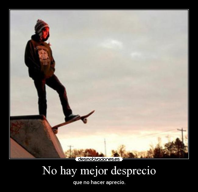 No hay mejor desprecio -