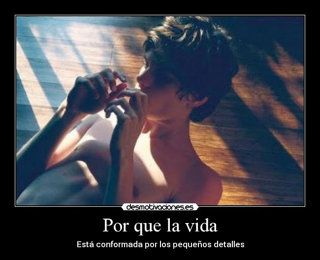 Por que la vida - Está conformada por los pequeños detalles