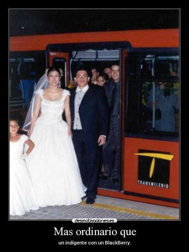 Mas ordinario que - un indigente con un BlackBerry.