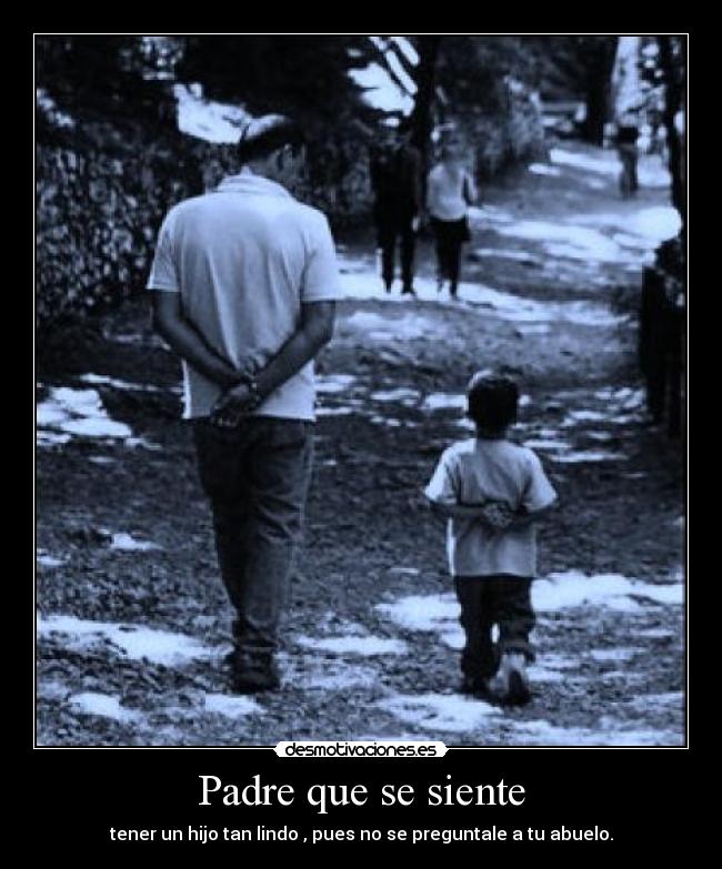 Padre que se siente -