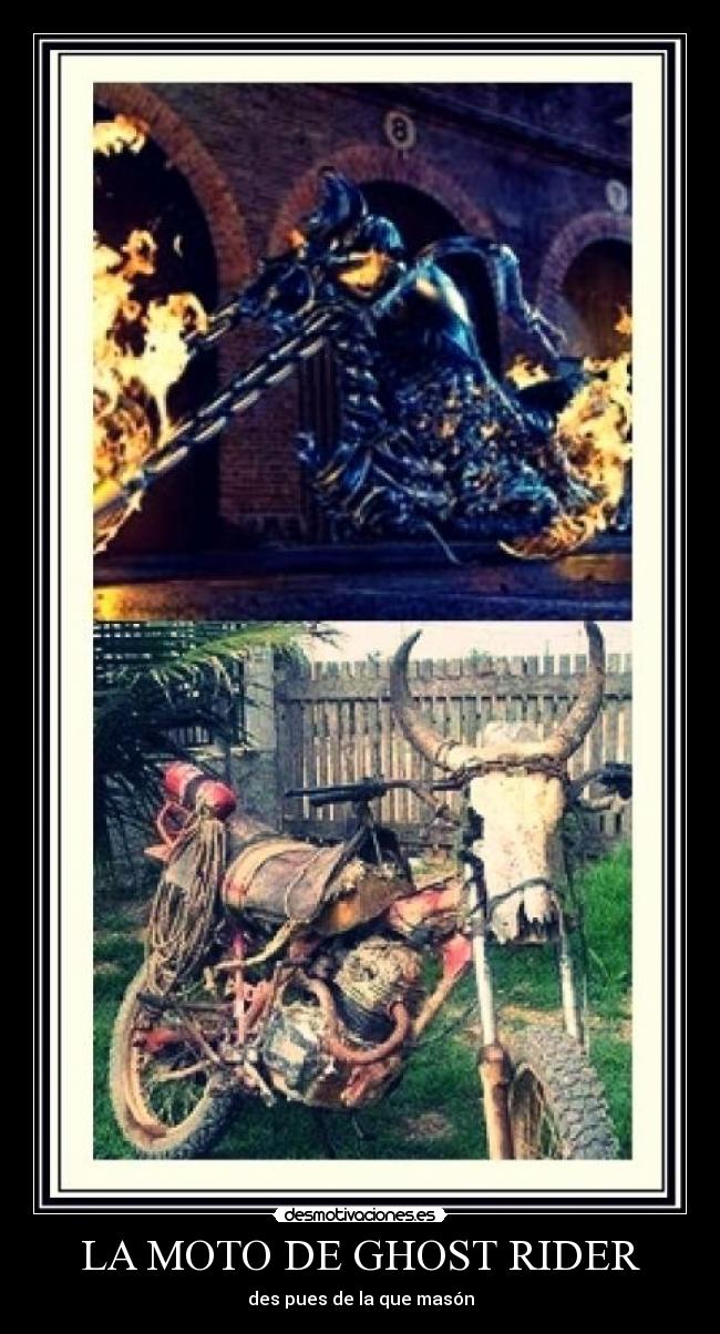 LA MOTO DE GHOST RIDER - des pues de la que masón