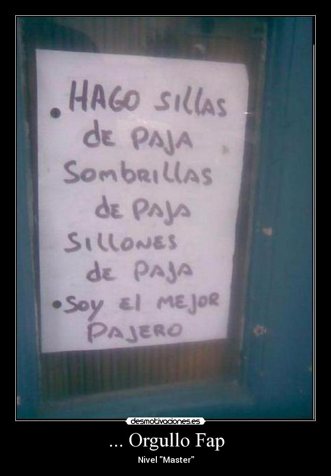 ... Orgullo Fap - Nivel Master