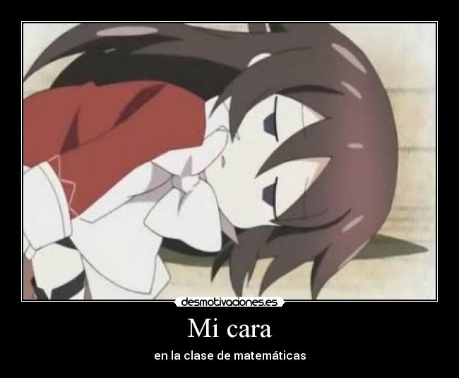 Mi cara - en la clase de matemáticas