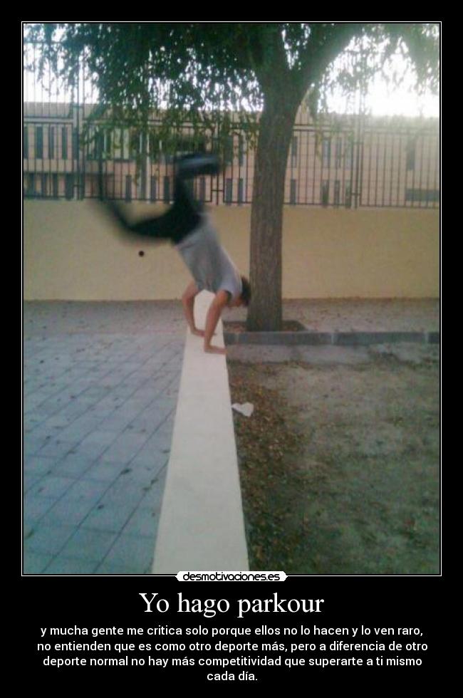 Yo hago parkour -