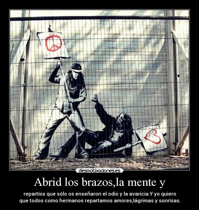 carteles repartamos amores lagrimas sonrisas desmotivaciones