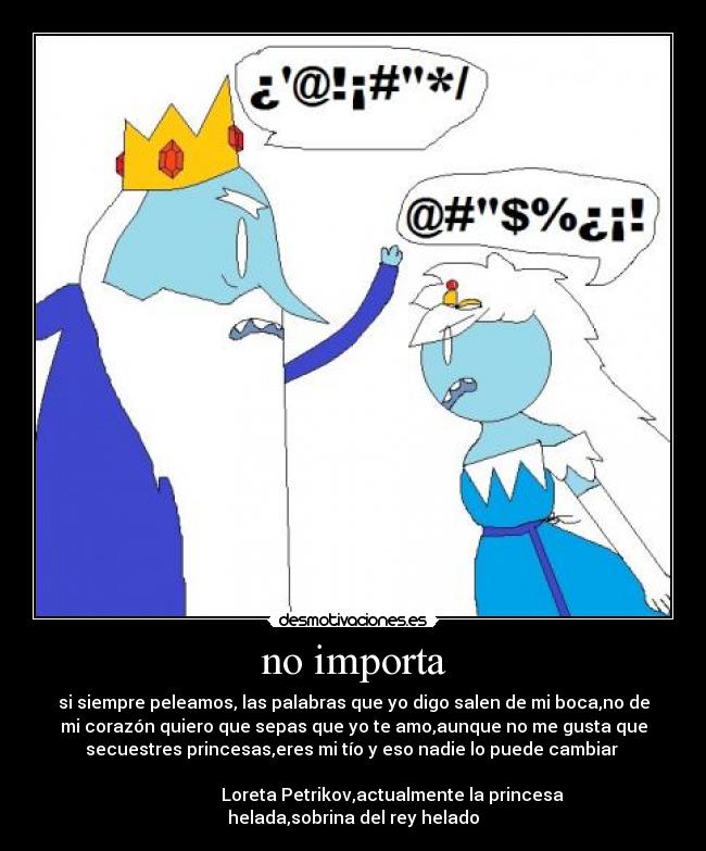 carteles rey helado reina helada princesa finn adventure time palabrotas simon petrikov desmotivaciones