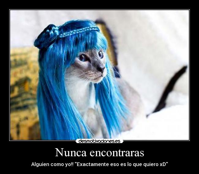 Nunca encontraras - Alguien como yo!! Exactamente eso es lo que quiero xD