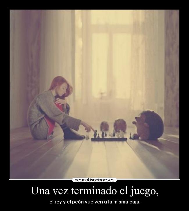 Una vez terminado el juego, - el rey y el peón vuelven a la misma caja.