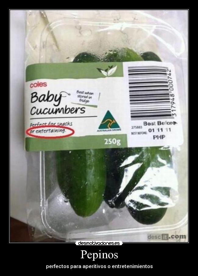 Pepinos - perfectos para aperitivos o entretenimientos