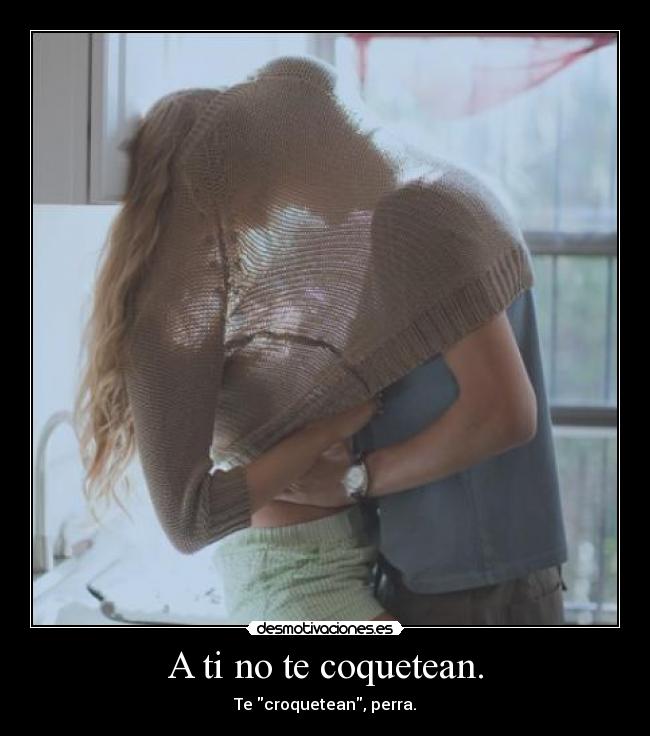 A ti no te coquetean. - Te croquetean, perra.
