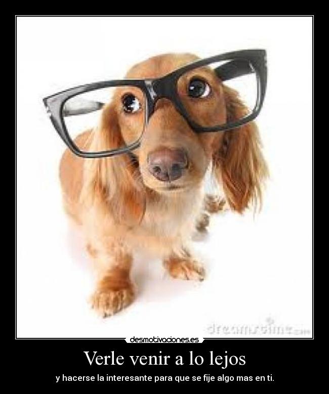 Verle venir a lo lejos -