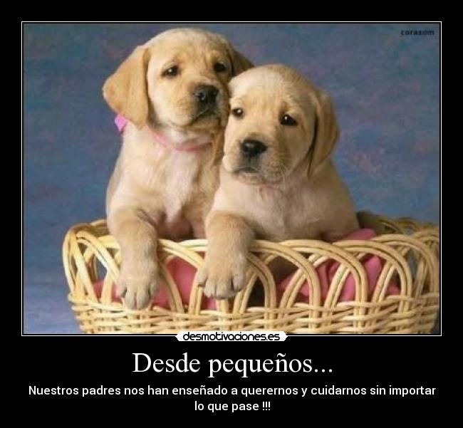 Desde pequeños... -