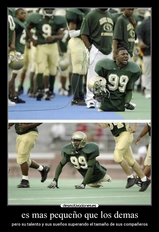 es mas pequeño que los demas - 