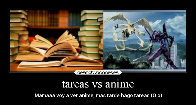 tareas vs anime - 