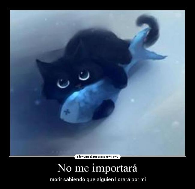 No me importará - morir sabiendo que alguien llorará por mi