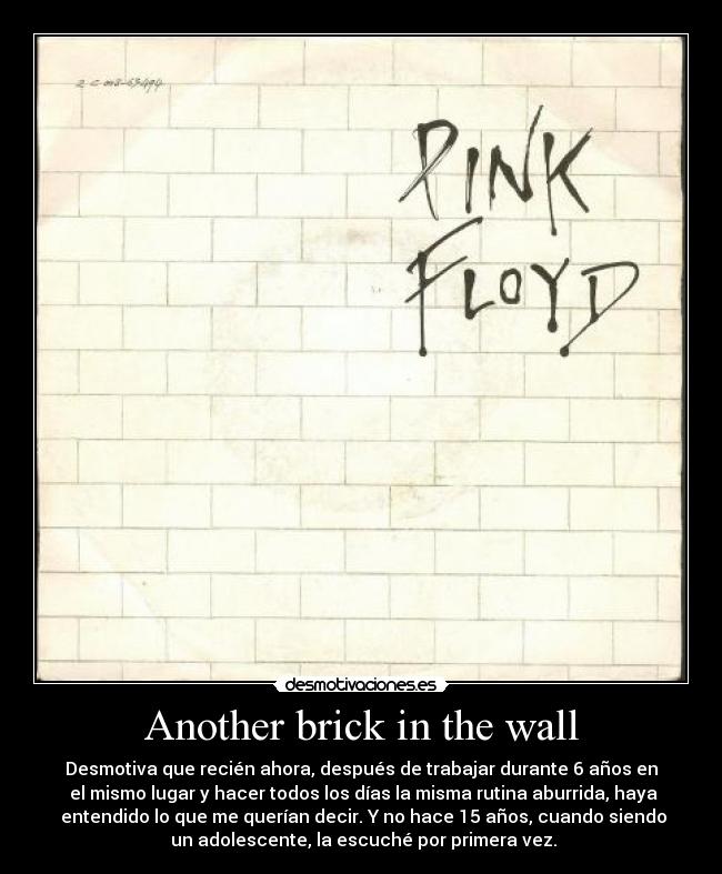 carteles pink floyd wall desmotivaciones