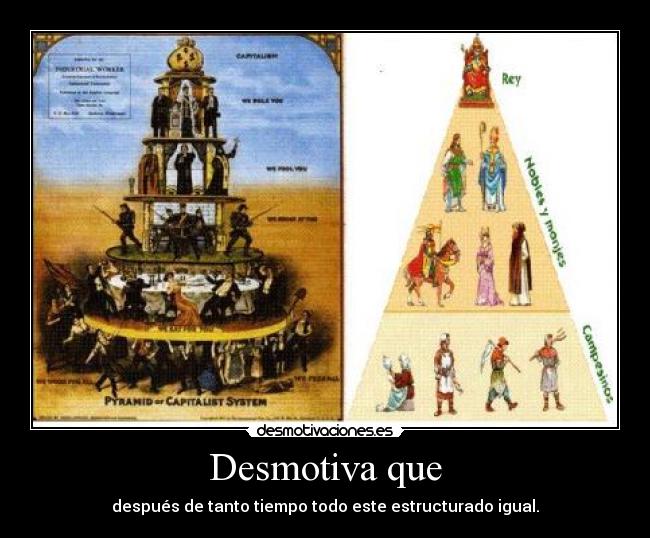 Desmotiva que - después de tanto tiempo todo este estructurado igual.